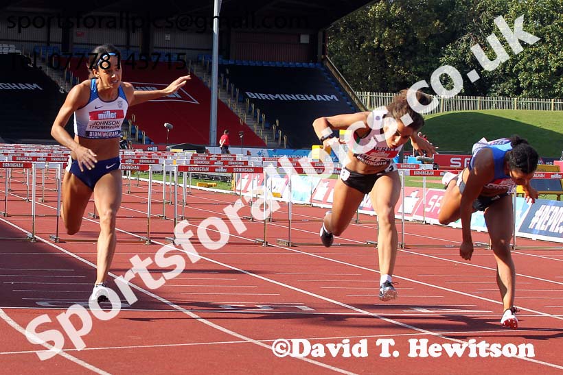 Womens 100 metres hurdles, 2019 Muller British Championships, Alexander Stadium, Birmingham. Photo: David T. Hewitson/Sports for All Pics